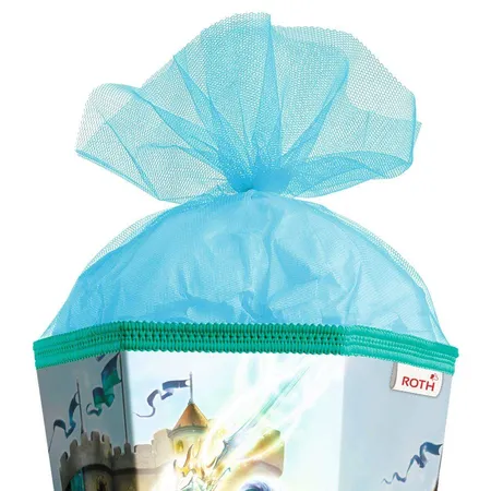 Roth Motiv-Schultüte, Ritter, 85cm, eckig, Rot(h)-Spitze, Tüllverschluss