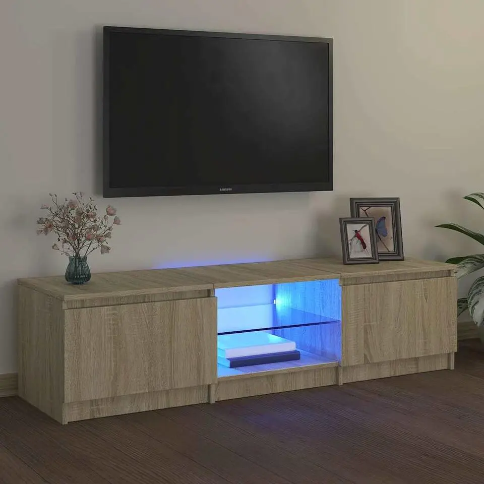 vidaXL - Tv-kast - Bruin - Bewerkt hout - 140 x 40 x 36 cm