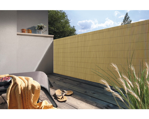 Konsta privacyschermmat, PE/PP, massief kunststof, 3 x 0,9 m, bamboe-look