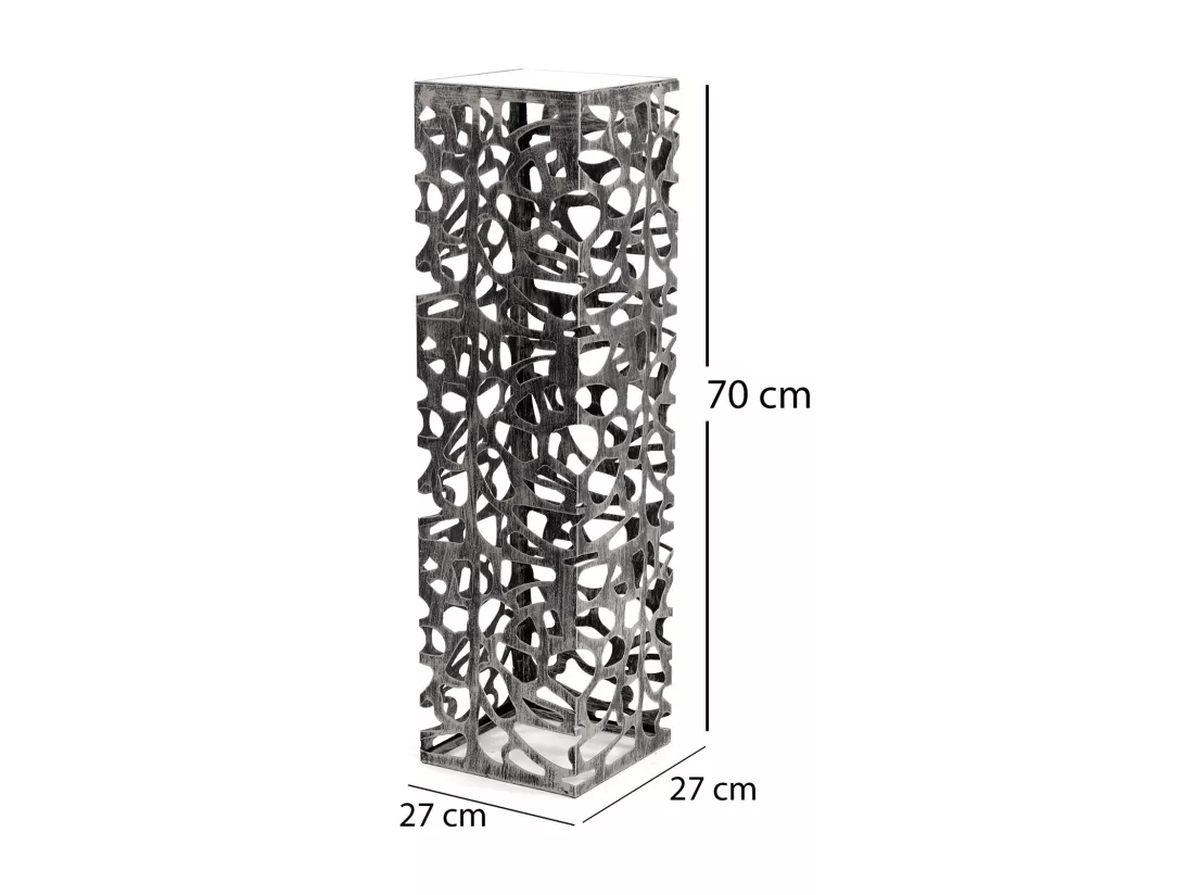 COLONNE Enza Métal argent antique