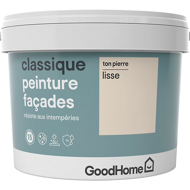 Peinture extérieure GoodHome Classique ton pierre 10L