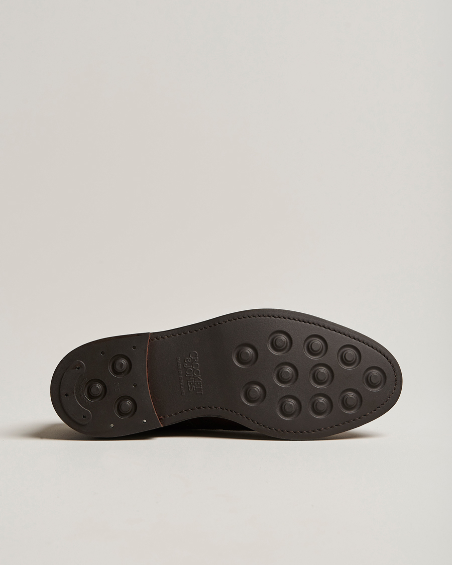 Crockett & Jones Pembroke Derbys Dark Brown Grained Calf