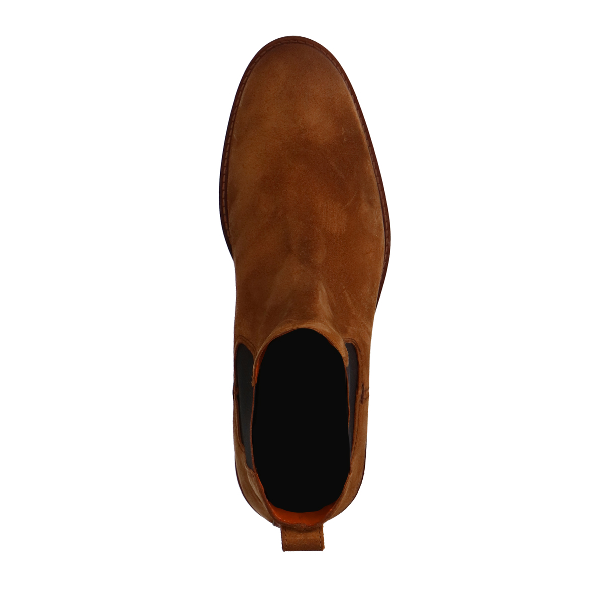 Cognac suède chelsea boots