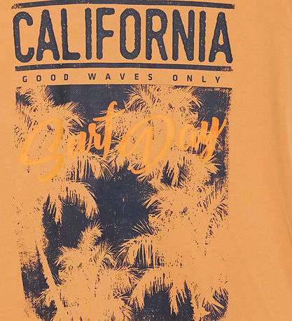 Color Kids T-Shirt - Polyester - Mandarine m. Print