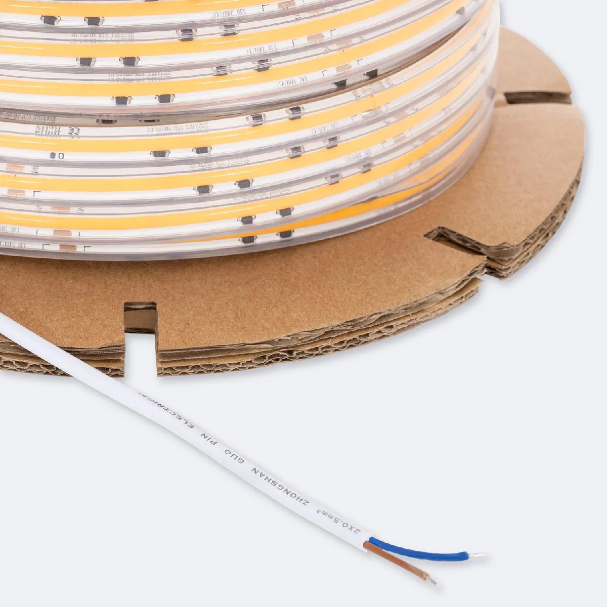 Ledkia Bobine Ruban LED COB 220V AC Silicone FLEX