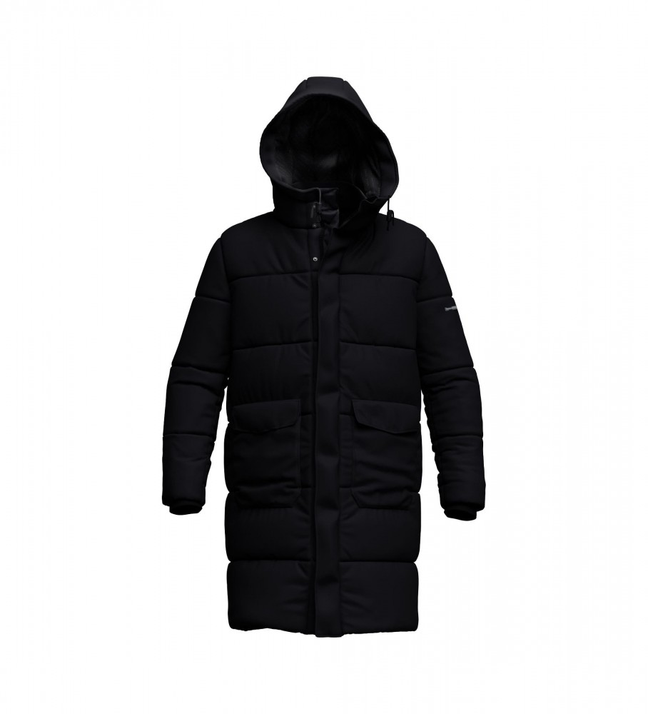 Parka acolchoada preta Pepe Jeans Brad
