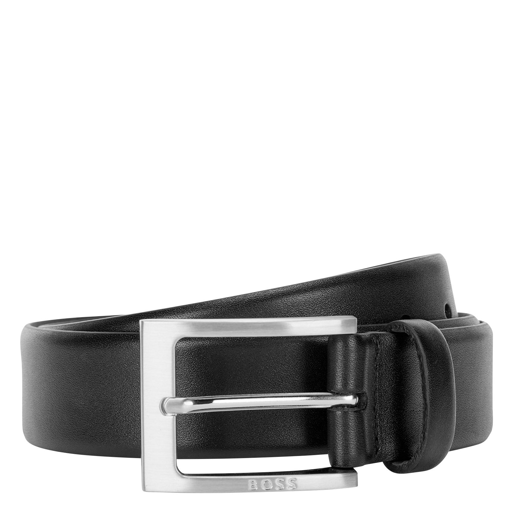 Ceinture à boucle en cuir | Noir
