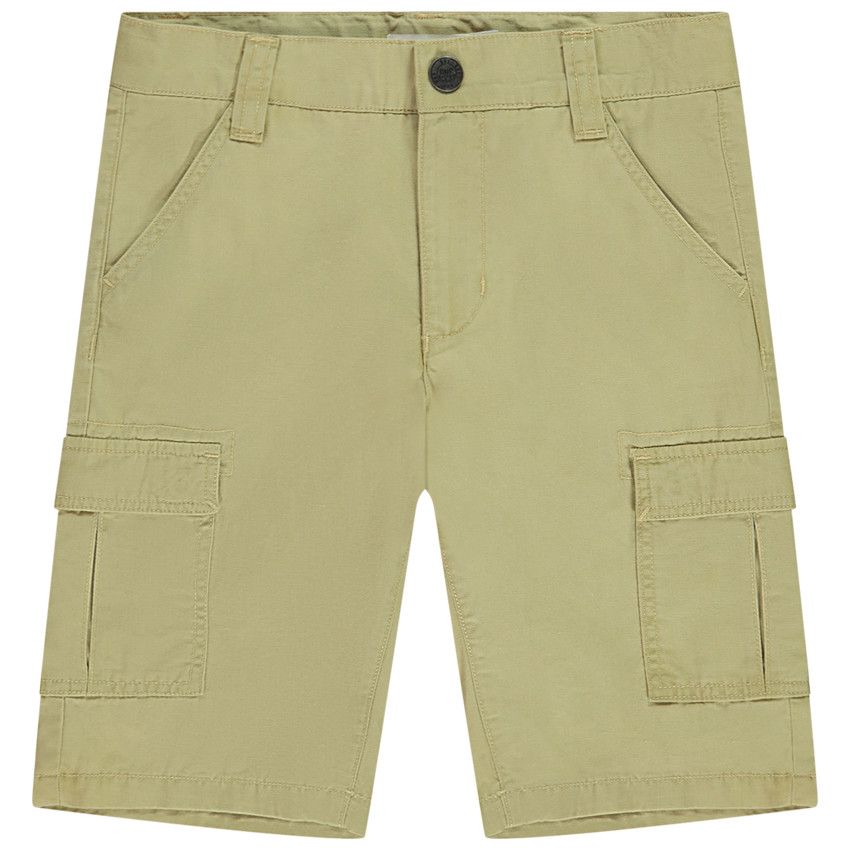 Bermuda en toile unie esprit cargo pour garçon - Jaune