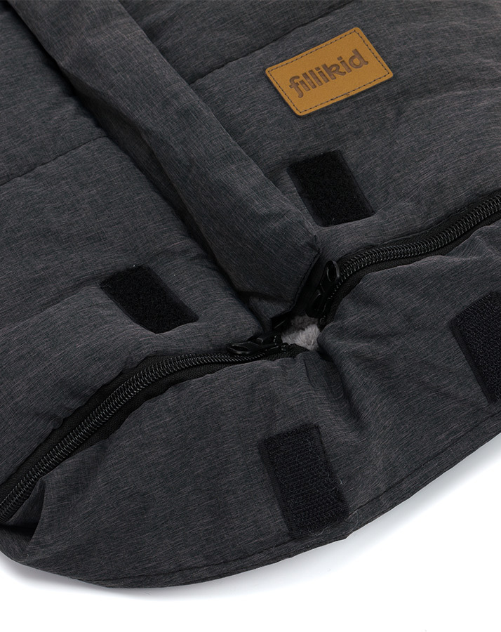 Fußsack EIGER SOFT in schwarz melange