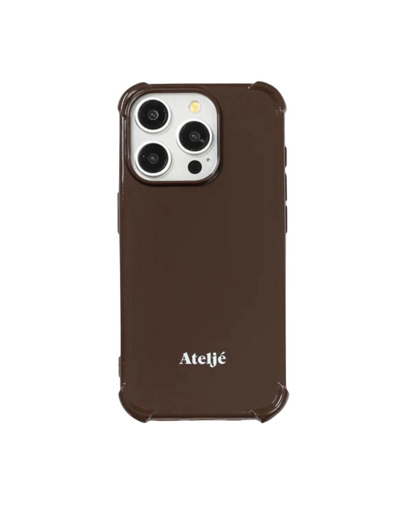 Ateljé Dark Brown recycled iPhone case no rings