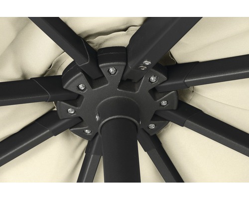 Zwevende parasol Sunset N+ Ø300 H 200 cm polyester 300g/m² ecru