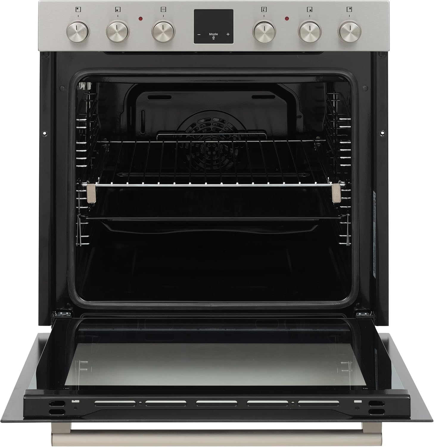 Telefunken Einbauherd-Set | Elektro-Herd-Kochfeld-Kombination | Mit Induktionskochfeld (4 Zonen) | Backofen mit Ober-Unterhitze und Umluft | Teleskopauszug | 78 Liter | 60 cm | Herdset B-HS-75-I-I