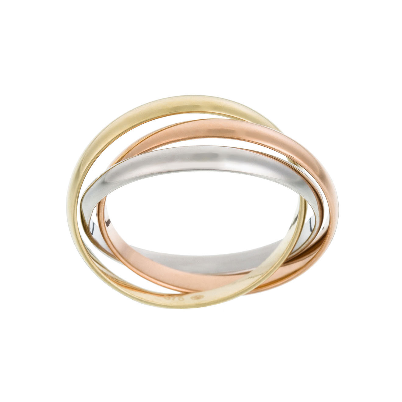 Instant d'Or Bague Trio or tricolore