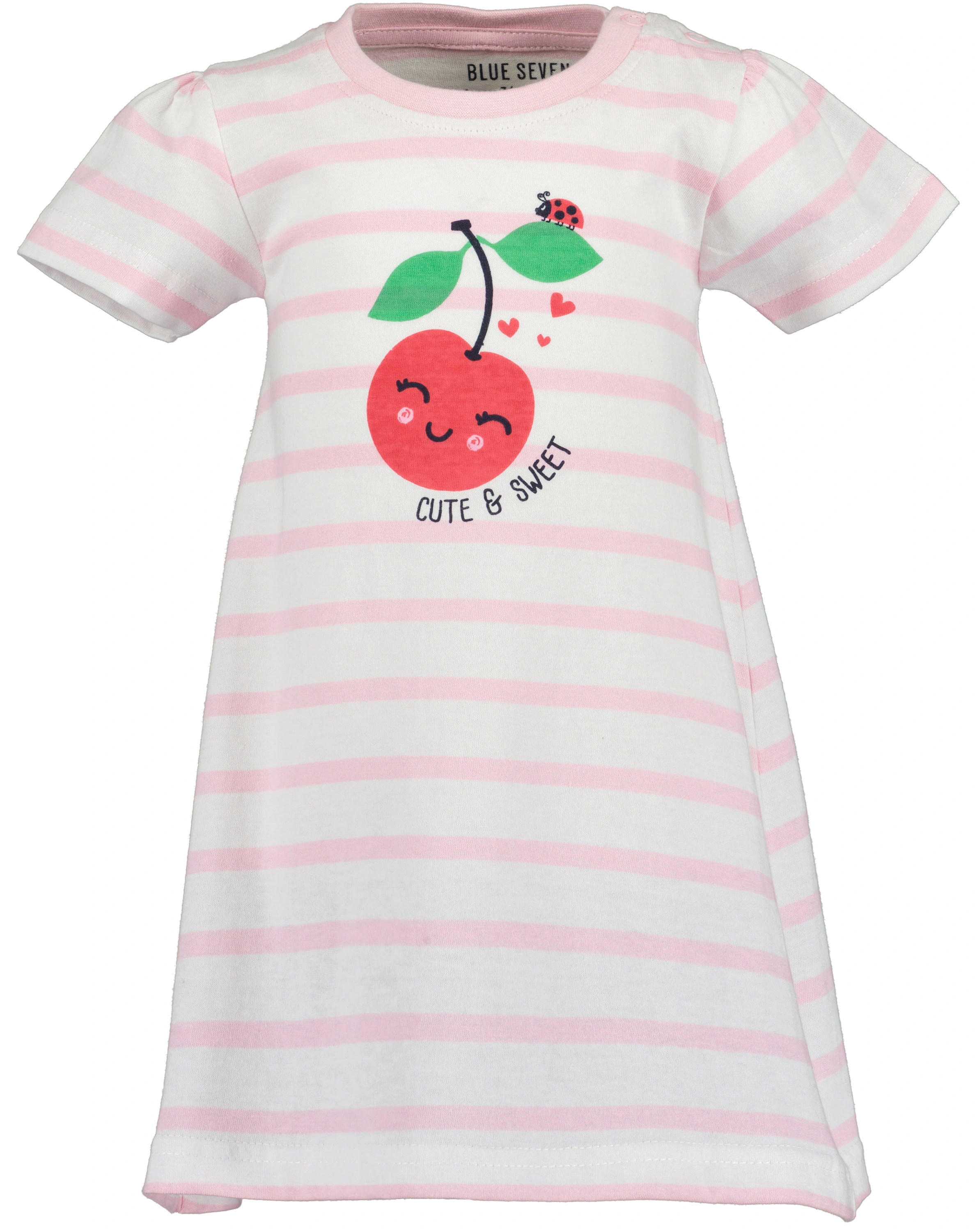 Kurzarm-Kleid CUTE AND SWEET gestreift in rosa