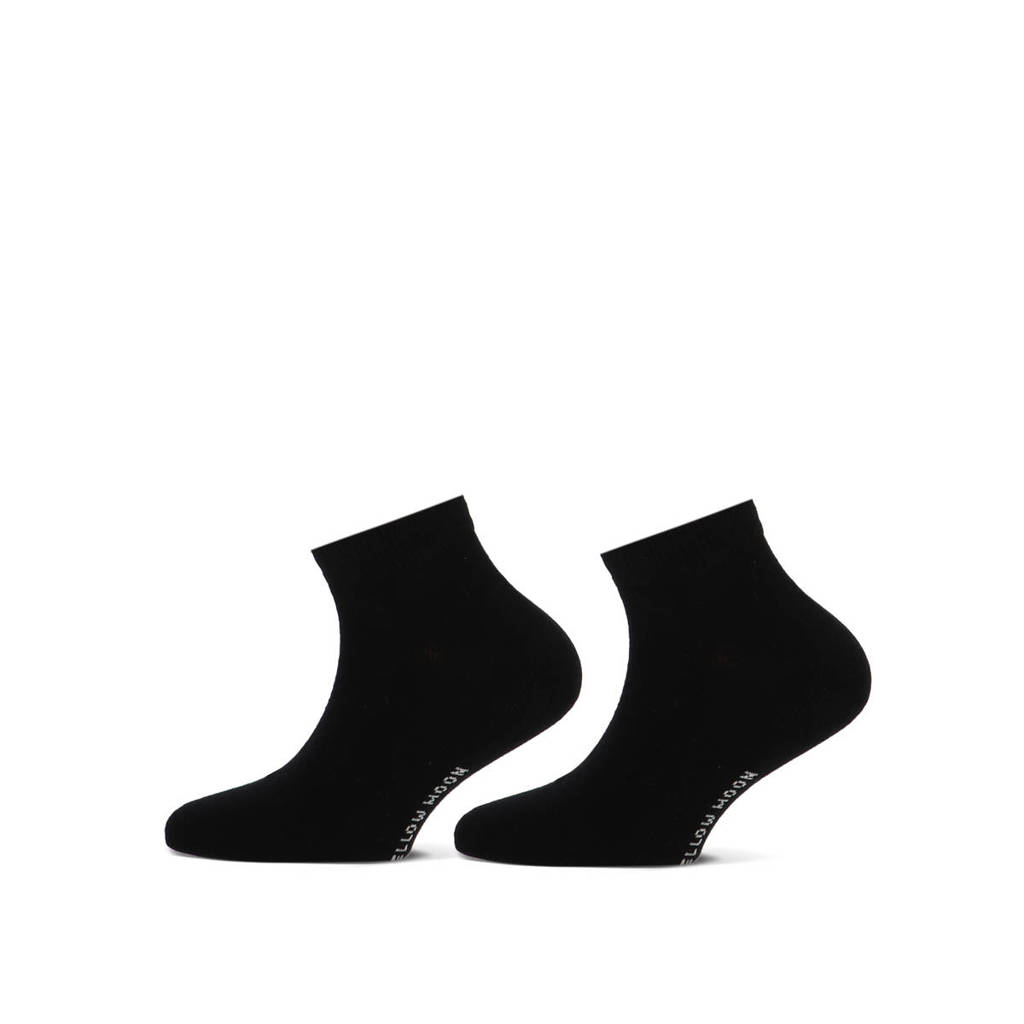 Yellow Moon sneakersokken - set van 2 zwart