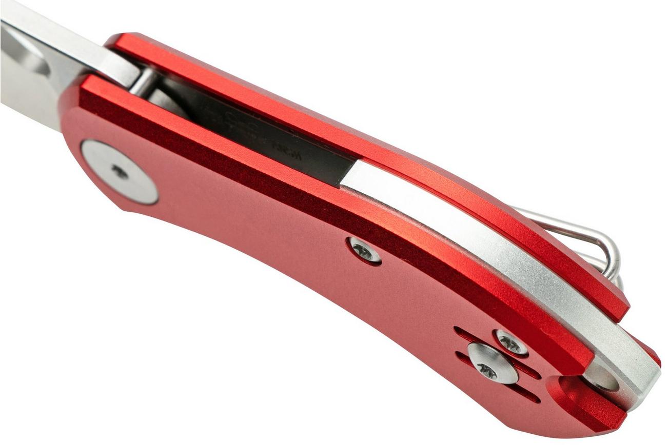 GiantMouse ACE Nibbler Red Aluminum, N690 zakmes, Ansø en Voxnaes design