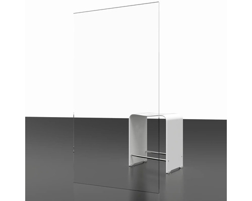 Douchedeur met zijpaneel en draaideur SCHULTE Alexa Style 2.0 Black Style ExpressPlus 80 x 80 cm, zwart profiel, helder glas met vuilafstotende coating