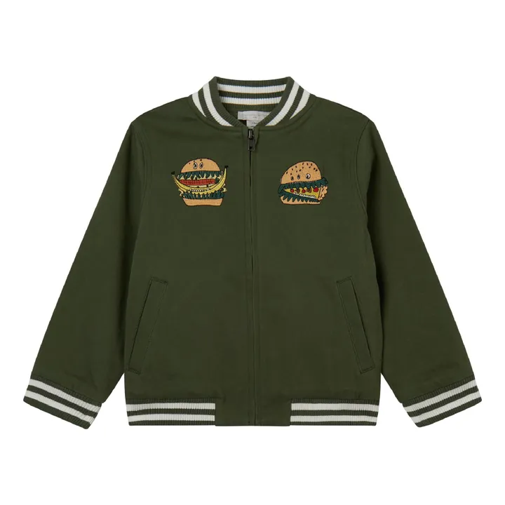 Stella McCartney Kids Veste Bomber Burger | Vert kaki
