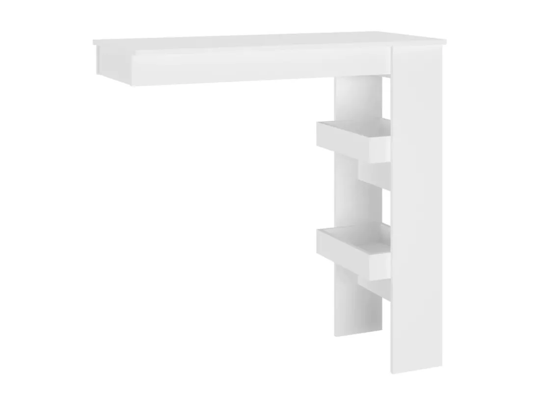 Table de bar murale Blanc 102x45x103,5 cm Bois d'ingénierie