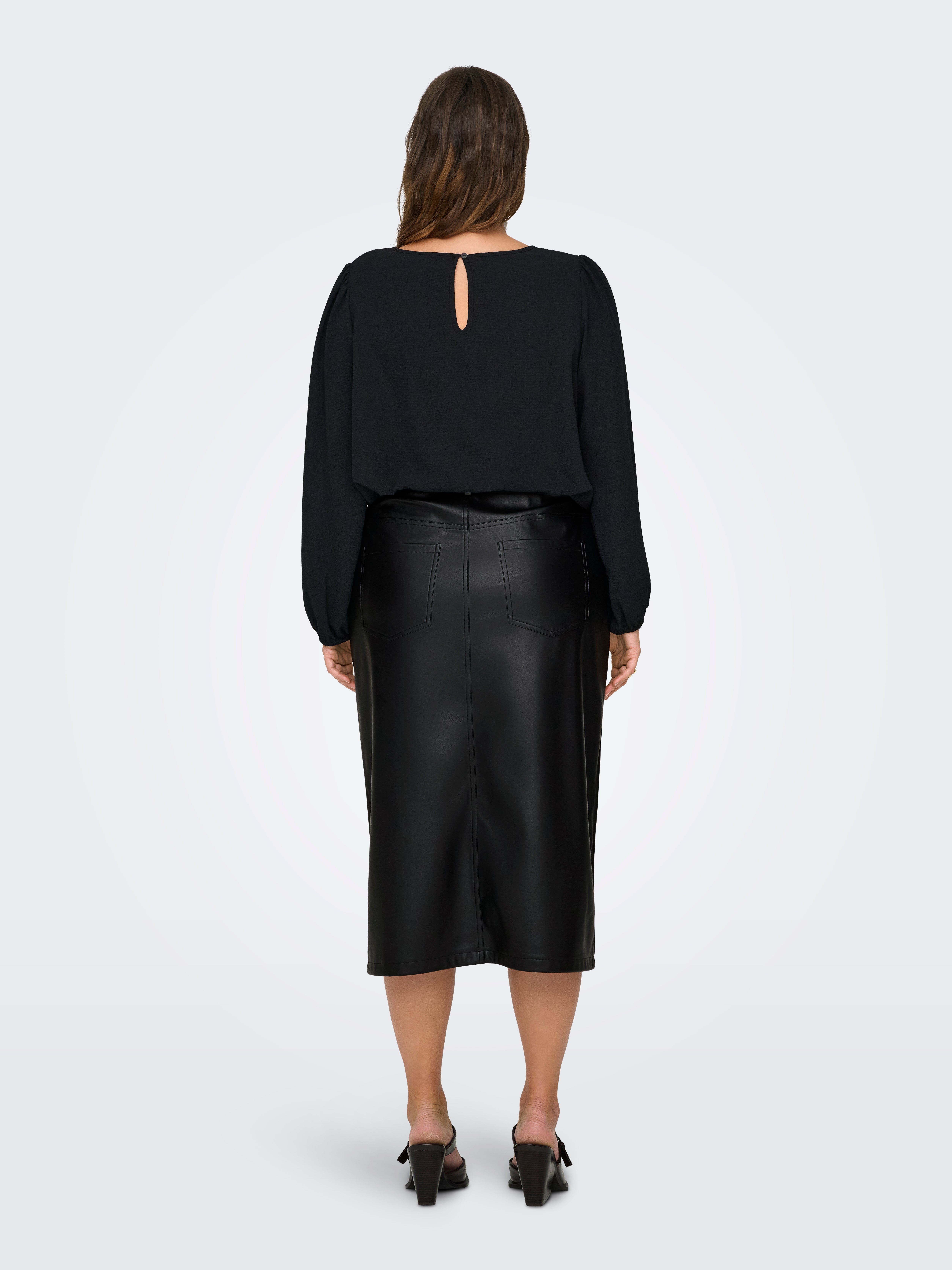 CARKIRI Kunstlederrock Black