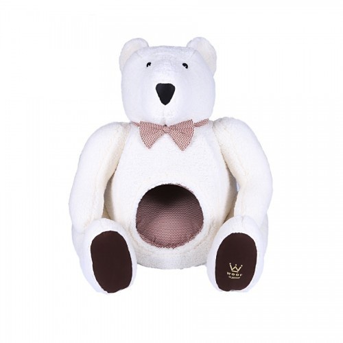 Cama para cães Woof Bear, branca