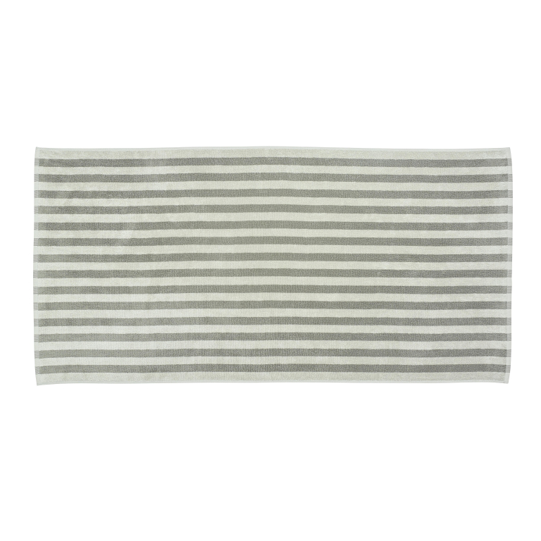 Blomus Arto badlaken met dikke strepen 70x140 Moonbeam/Magnet