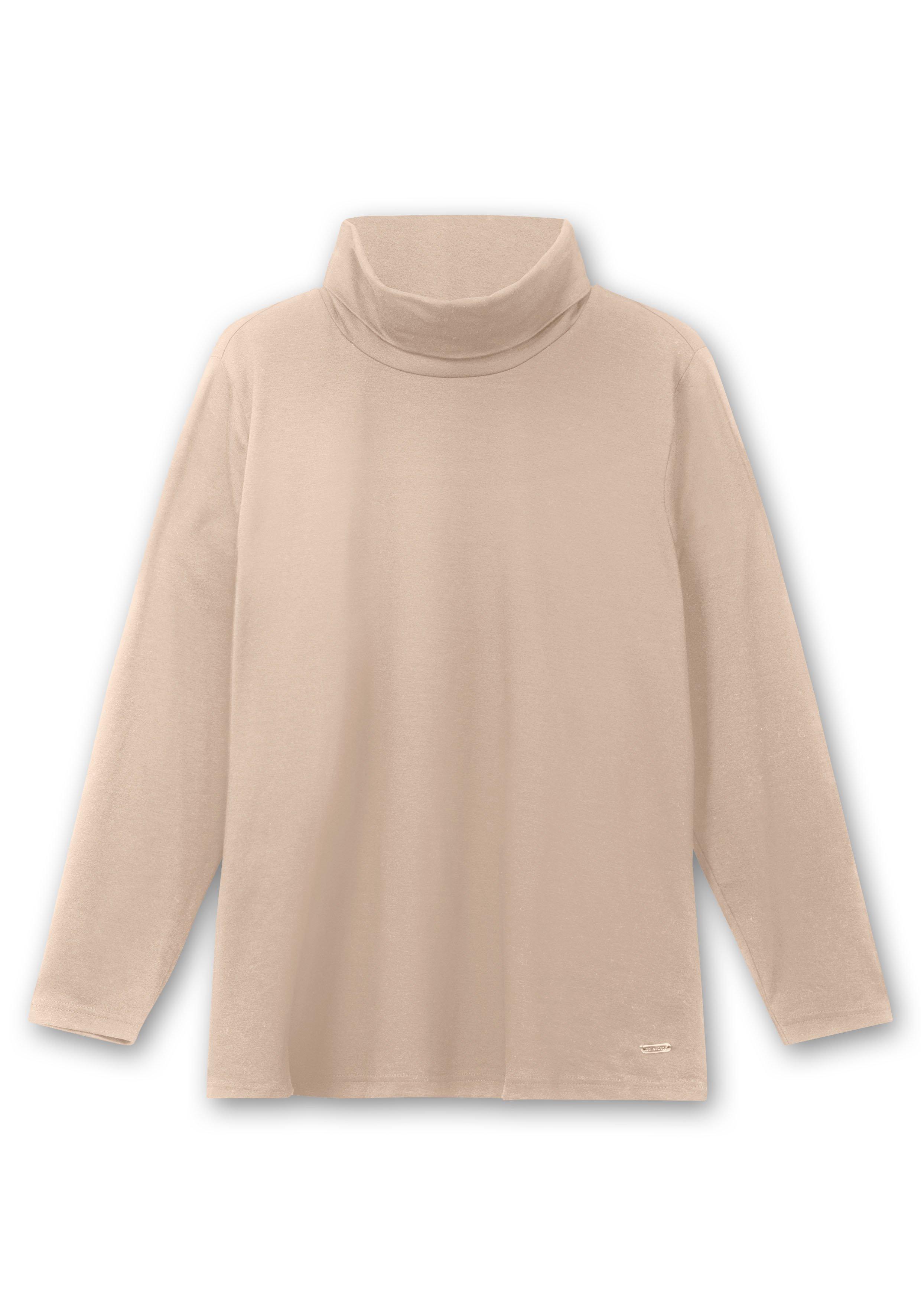 Langarmshirt mit Rollkragen, aus elastischem Jersey