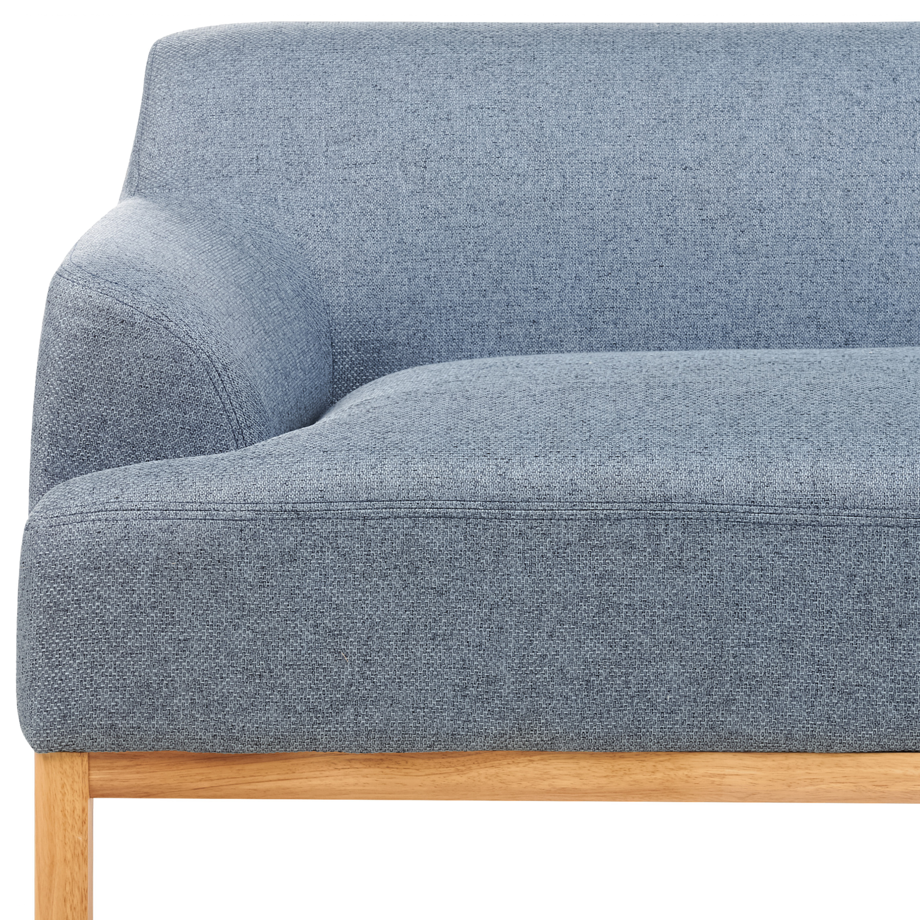 Beliani - SOSJO - Driezitsbank - Blauw - Polyester