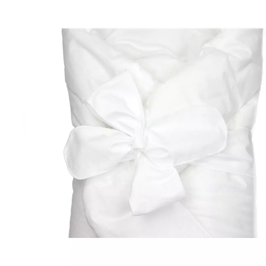 TupTam Unisex Baby Einschlagdecke mit Schleife weiß