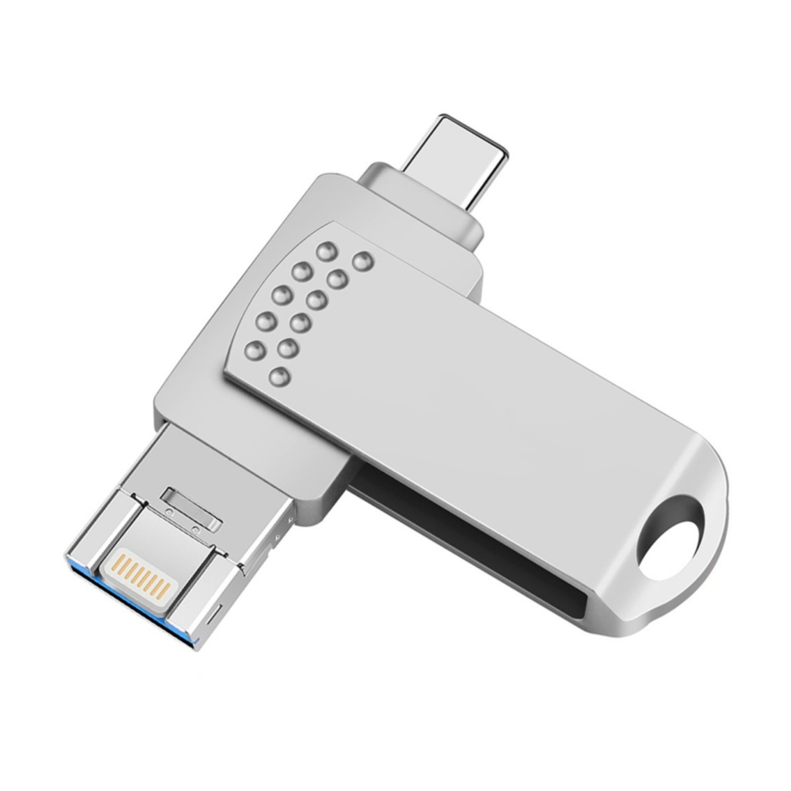 (256GB) 3in1 USB Lightning / USB C / USB A Speicher Stick Flash Drive USB 3.0 - Silber