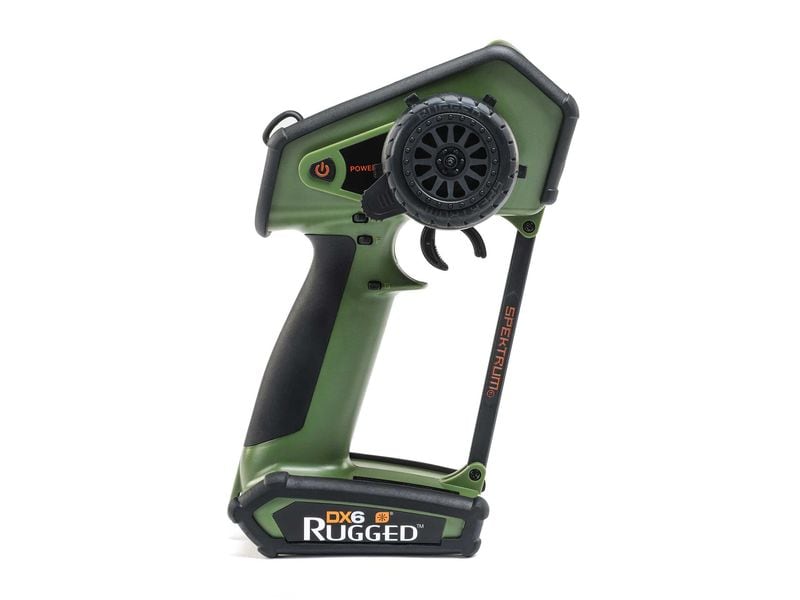 Spektrum Fernsteuerung DX6 Rugged DSMR Grün, nur Sender Robuster 6-Kanal Sender für RC Fahrzeuge