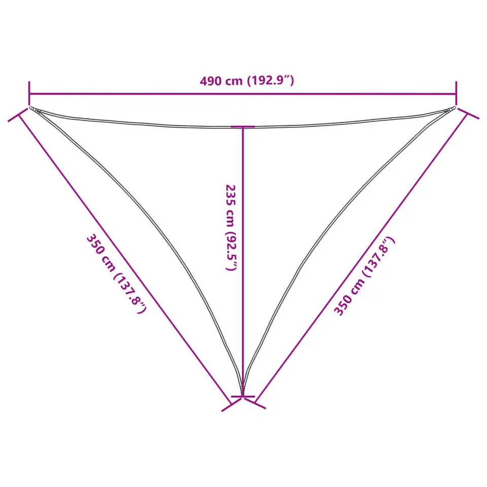 vidaXL - Zonnezeil - Antraciet - 3.5 x 3.5 x 4.9 m