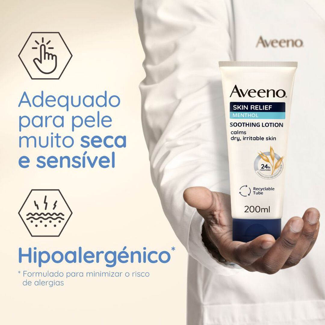 AVEENO  Skin Relief - Loção Calmante com Extrato de Mentol - 400ml