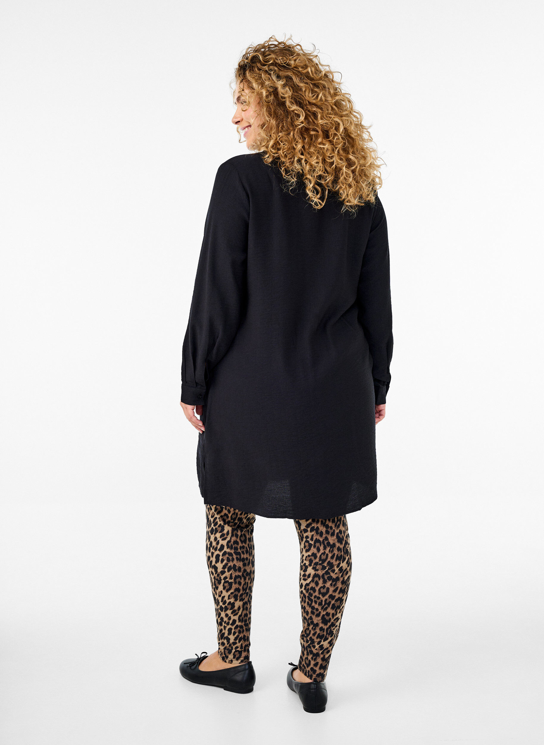 Viskose leggings med leo print