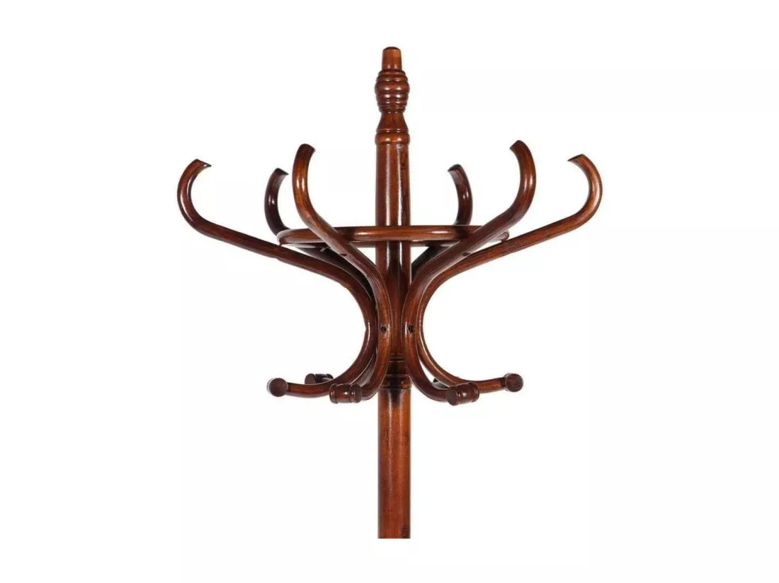 Porte-manteau sur pied marron en bois 53x39x187h