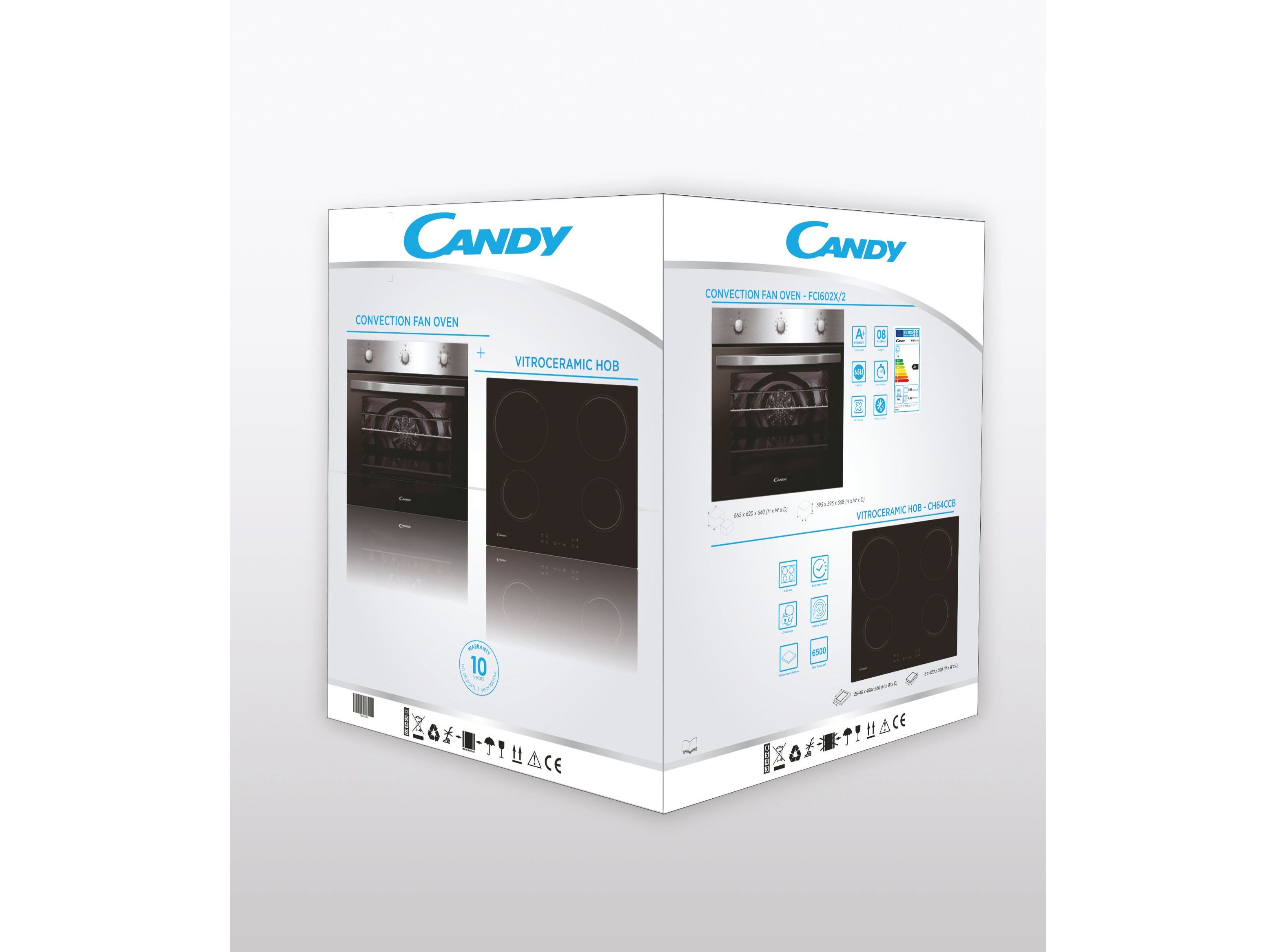 PACK FORNO MULTIFUNÇÕES   PLACA VITROCERÂMICA CANDY PCI27XCH64CCBS