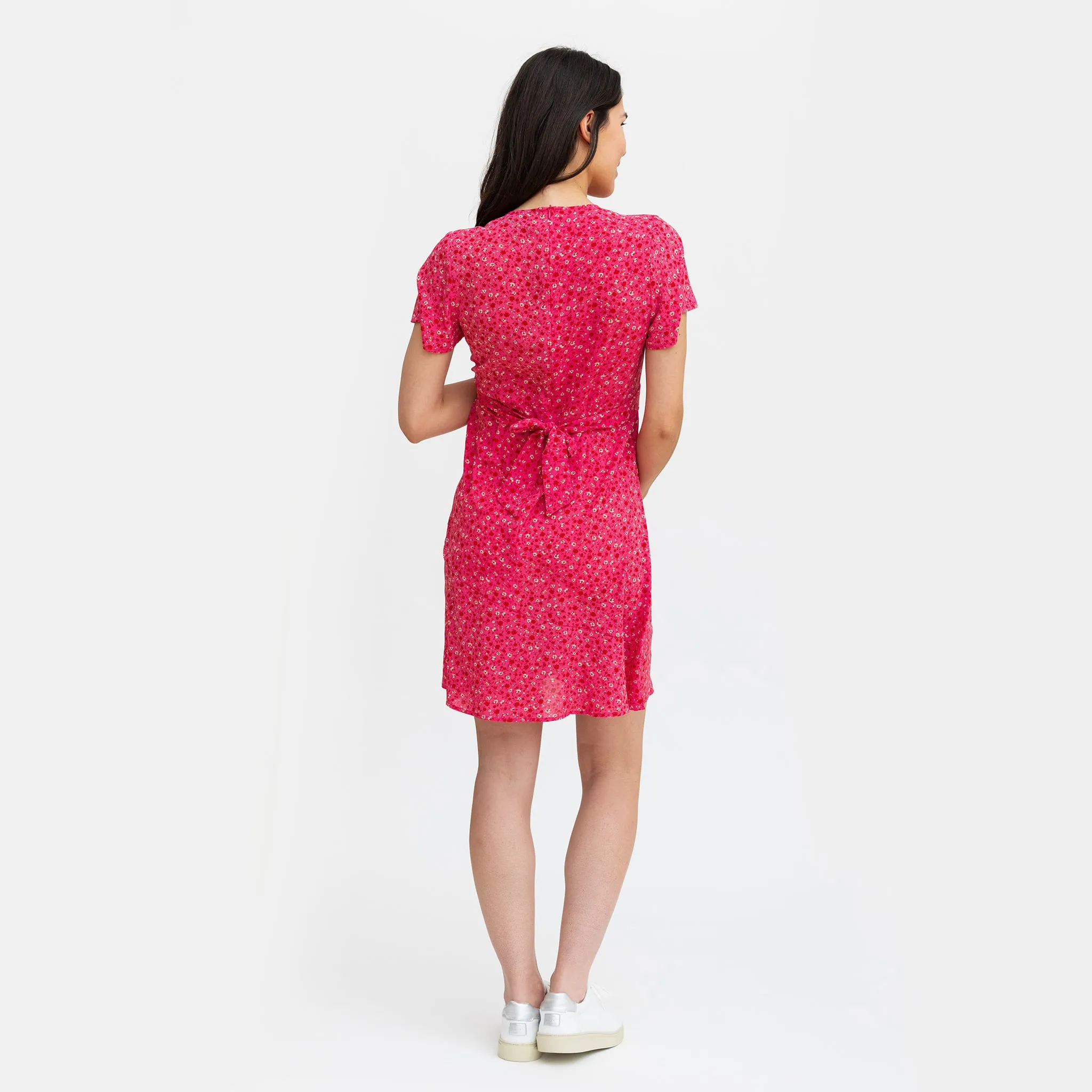 Bella Maternité Robe Fleurs Fuchsia