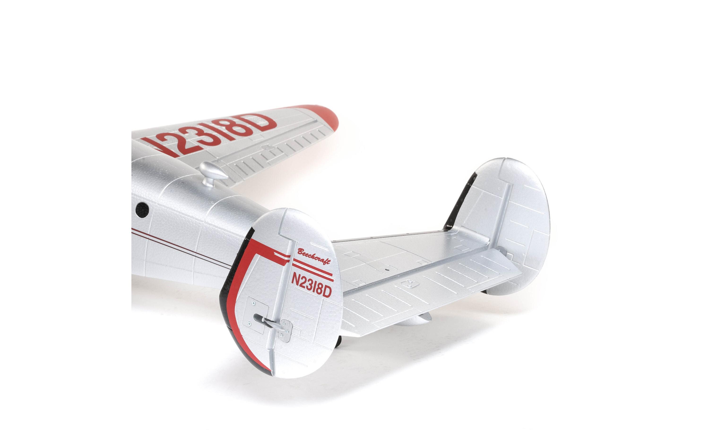 Motorflugzeug Beechcraft D18 1504 mm BNF Basic<br>2-Motoriger Scale Tiefdecker mit Spektrum Technik