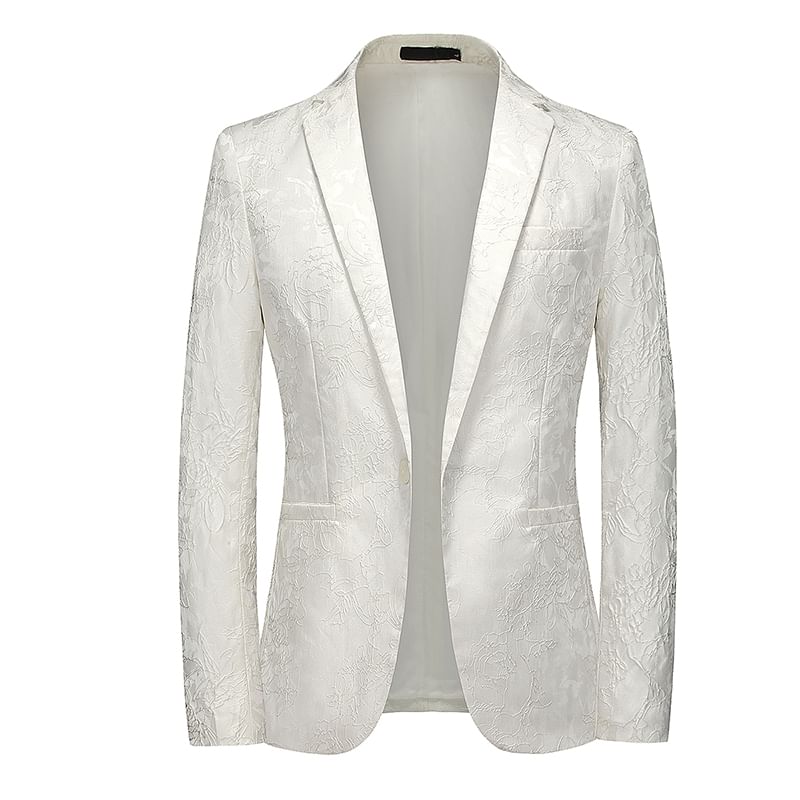Fireon - Blazer met reverskraag en bloemenprint, één knoop