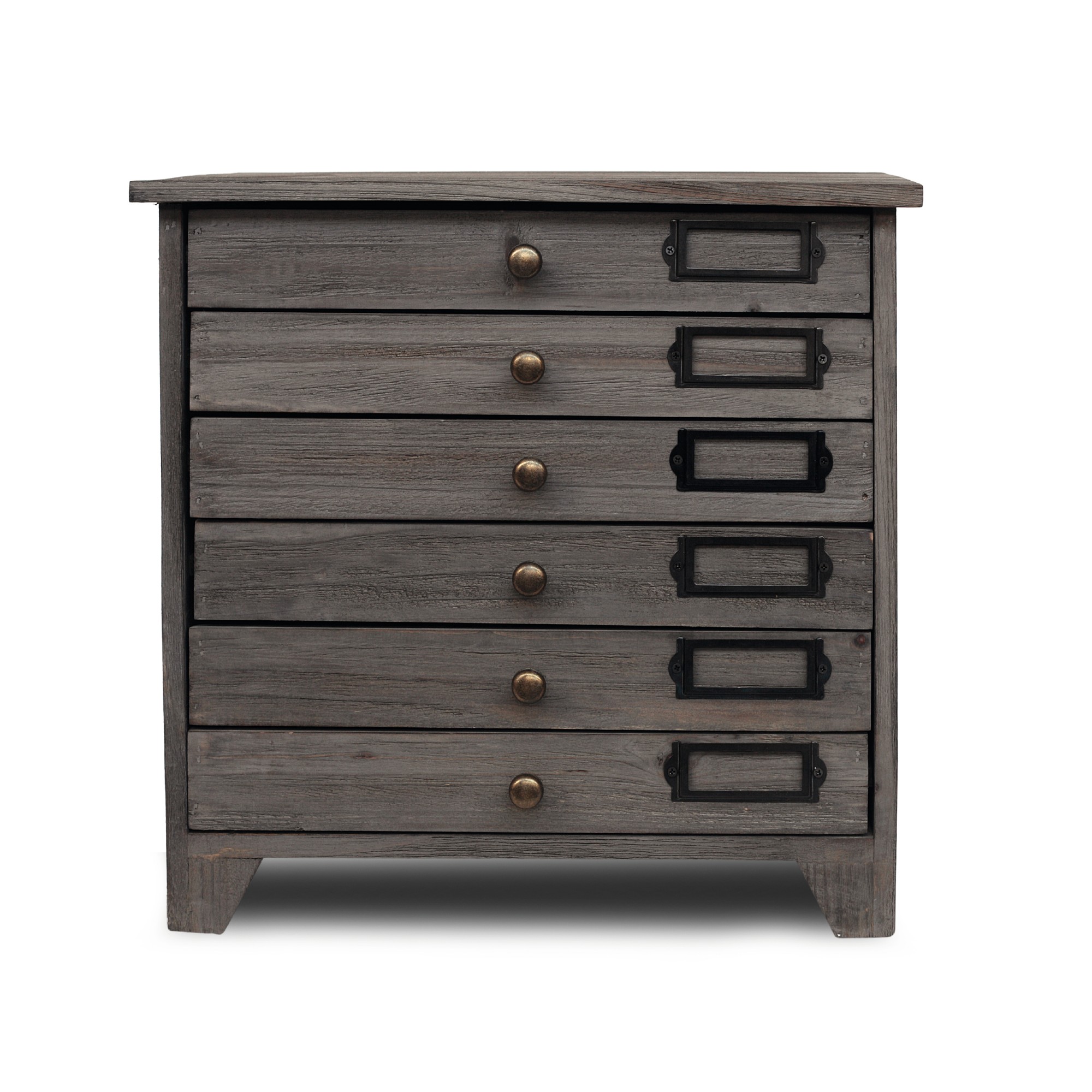 6er Schubladenbox, grau, B 40 cm, H 37,5 cm, L 30 cm von fischer's lagerhaus