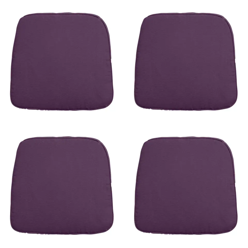 Madison - Zitkussen Wicker Panama purple - Ca. 48x48 cm - Set van 4