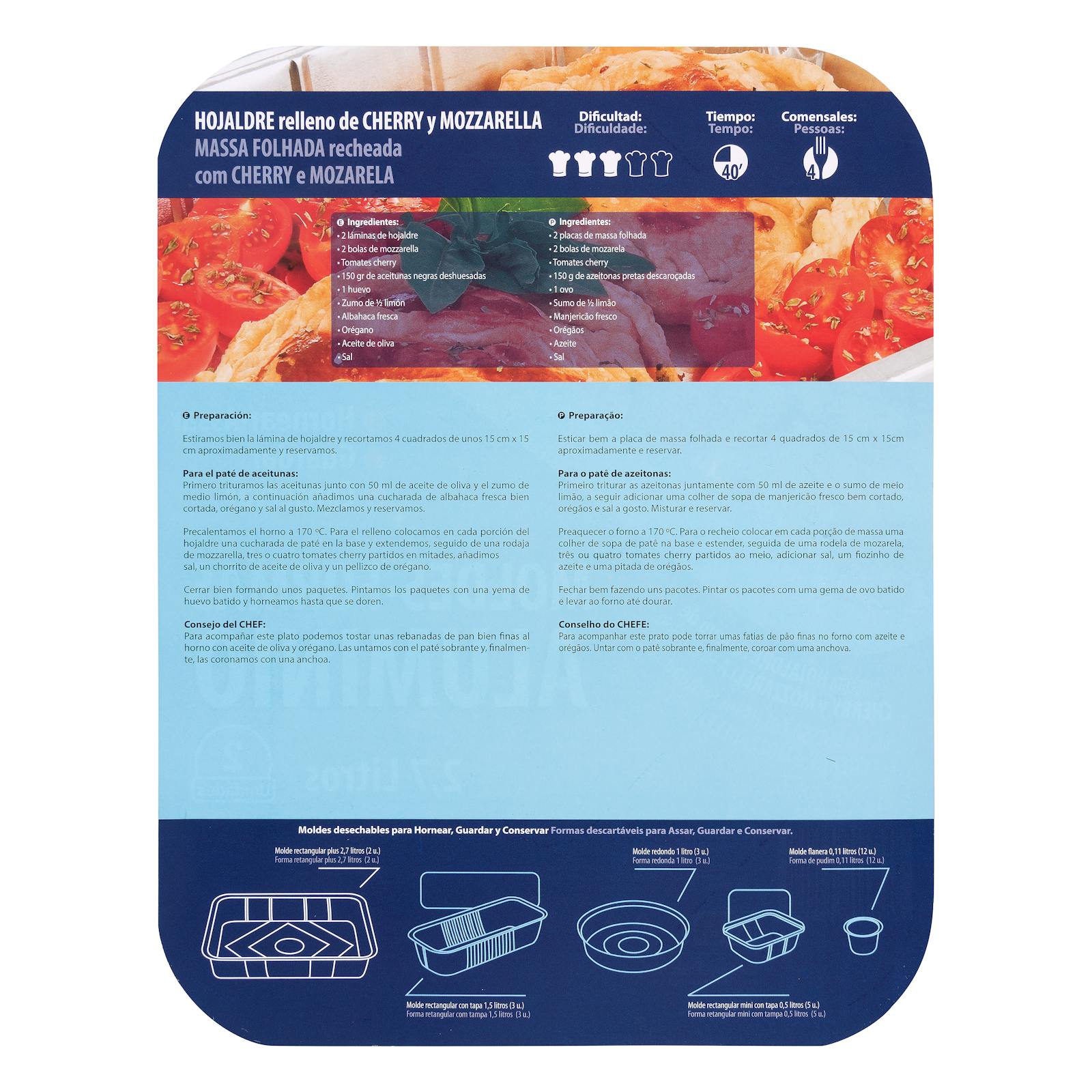 Moule carré en aluminium Alibérico 2,7 L