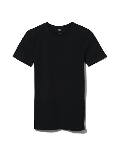 t-shirt homme slim fit col rond noir