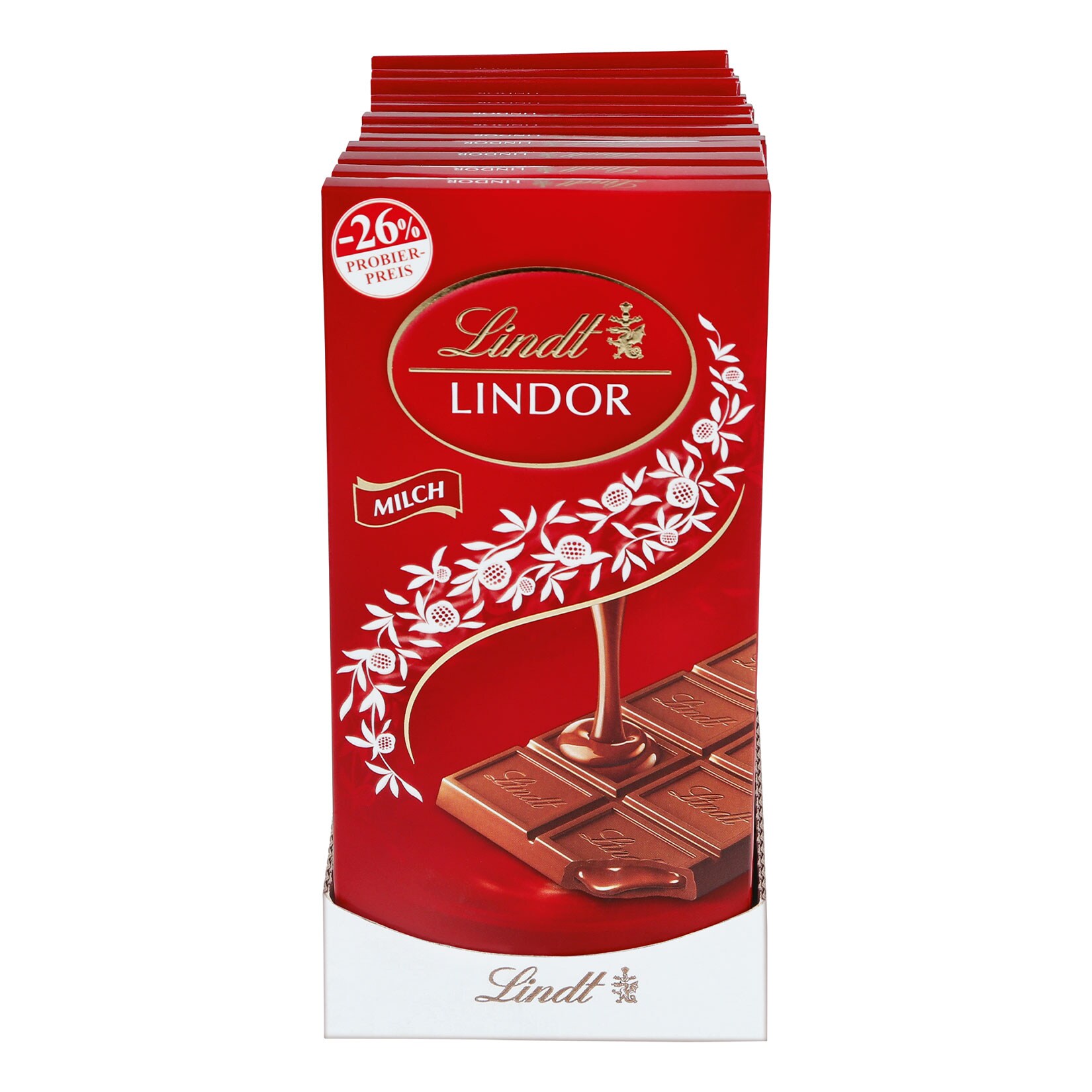 Lindt Lindor Milch Tafel 100 g, 12er Pack