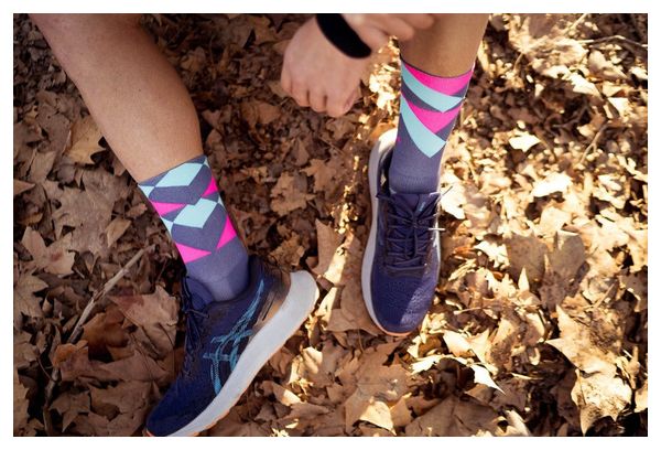 Chaussettes de Running Incylence Peaks Bleu Rose