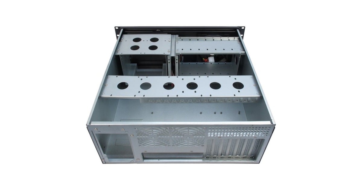 Inter-TechIPC 4088-S rack behuizing  (Zwart | 2x USB-A)