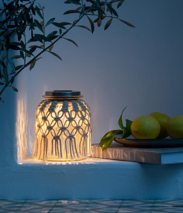 Dehner Solar-Glas Elara, ca. Ø11/H16 cm