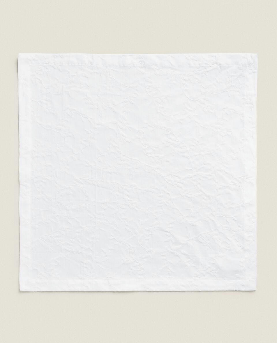 Guardanapos Jacquard com estampa de folhas (pacote com 2)