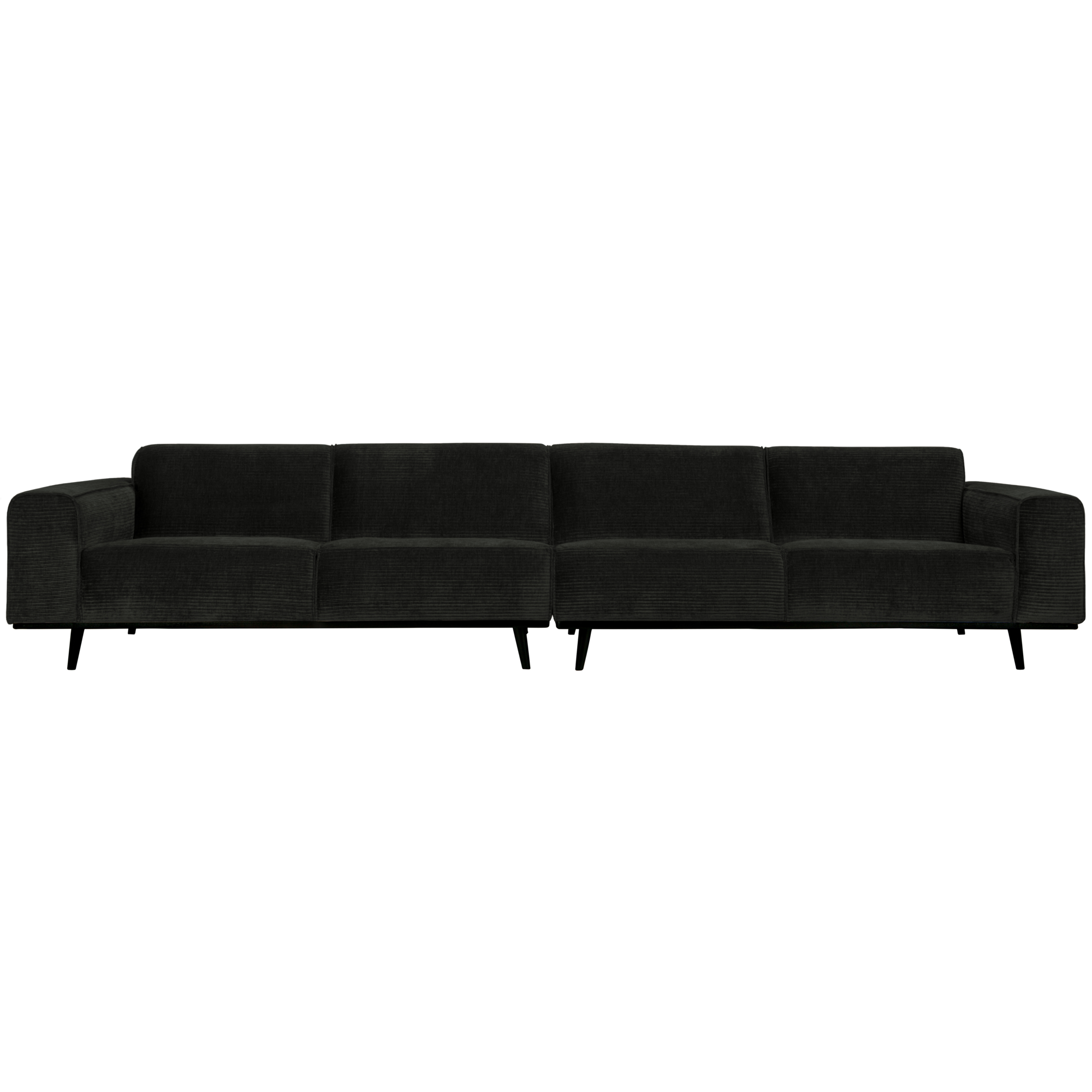 4-zits bank Statement XL Statement XL 4-Zits Bank - 372 cm - Platte Brede Rib - Graphite