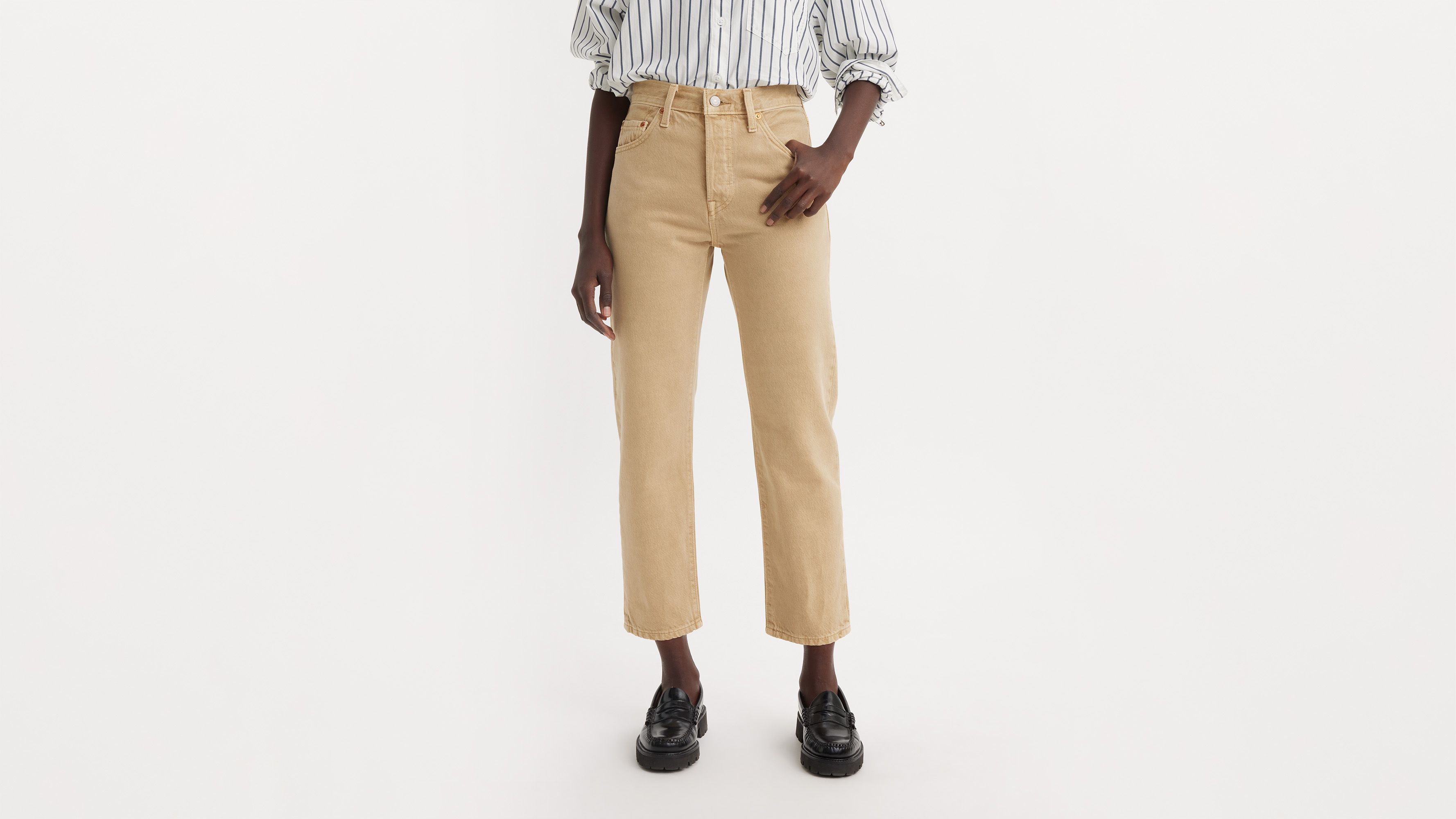 Jean 501® Original Crop - Dusty Safari - Beige
